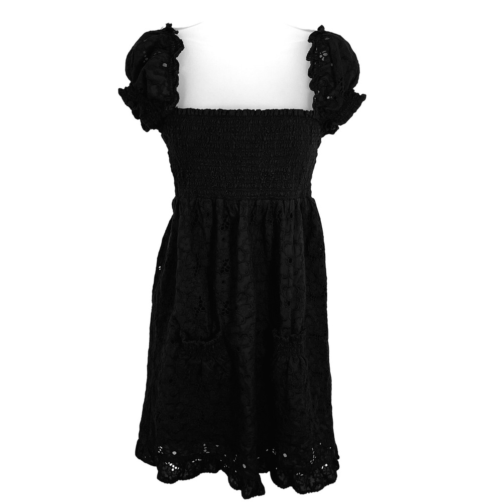 Vintage‎ Y2K Juicy Couture Lace Babydoll Mini Dress Size 8 Black